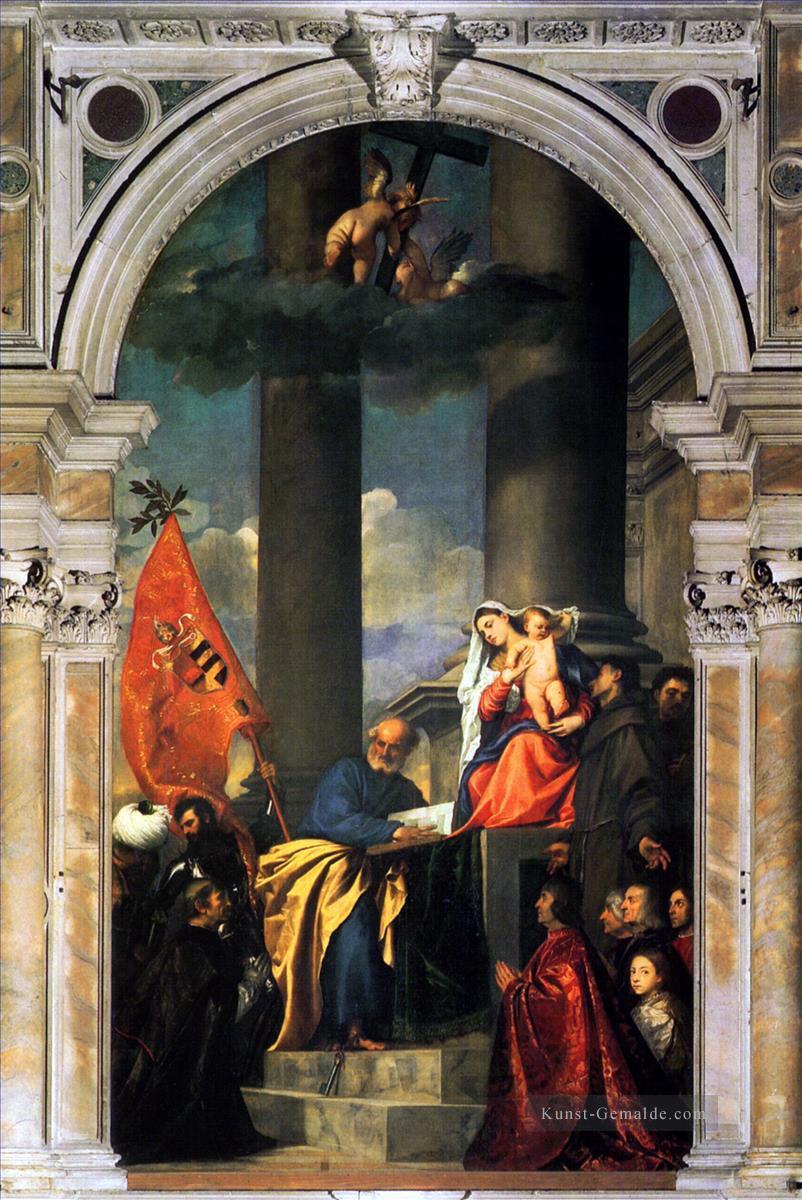 Pesaros Madonna Tizian Ölgemälde